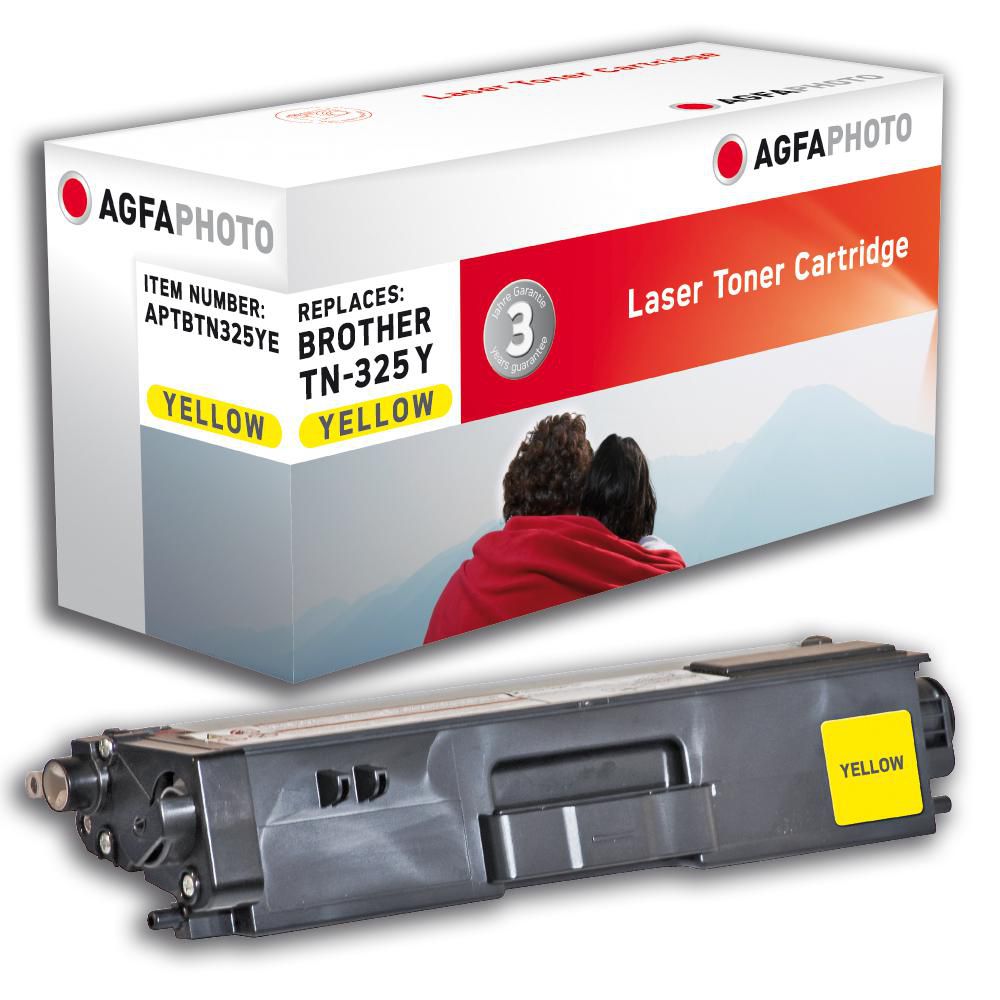 AgfaPhoto Toner TN-325Y – gelb, 3500 Seiten – für Brother HL-4140CN/HL-4150CDN/HL-4570CDW und andere