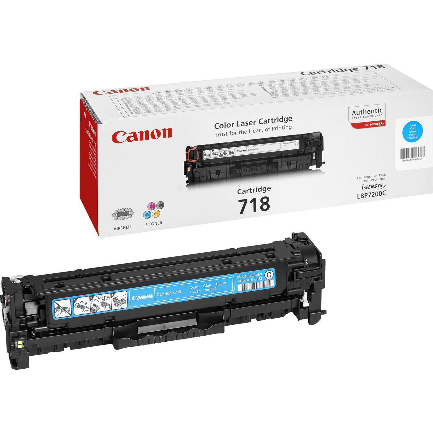 Canon Toner CRG-718C – cyan, 2900 Seiten – für i-SENSYS MF729Cx