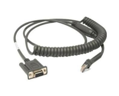 Zebra RS-232-Kabel – 9-polig, weiblich, spiralförmig – für DS3508, DS3578, DS3578 FIPS, unter anderem – 2,8 m