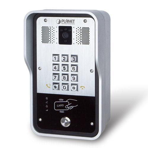 PLANET IP-Türsprechanlage – 1 MP, 12-Tasten-Tastenfeld, RFID, PoE, 10/100/1000, IP65, IK10, Wandmontage