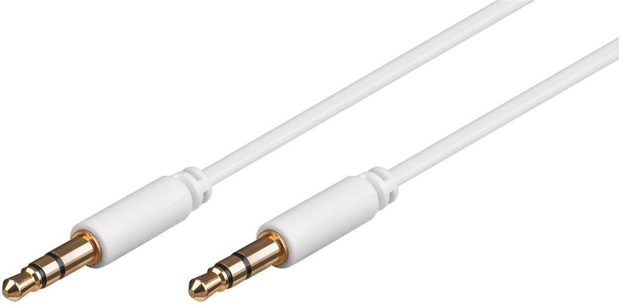 Microconnect 3,5-mm-Klinkenkabel – 1,5 m, vergoldete Stecker, Weiss