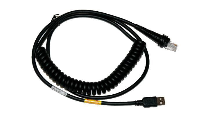 Honeywell USB-A Verlängerungskabel (Stecker auf Buchse) – 5 m – Spiralkabel – Schwarz