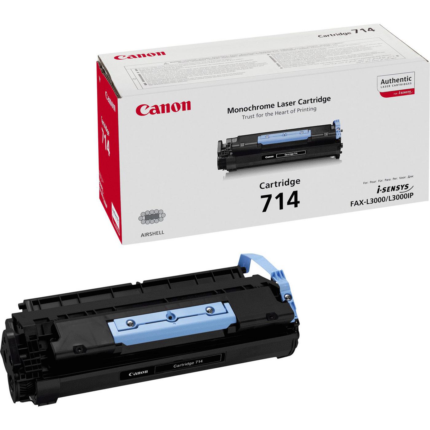 Canon Toner 714 – schwarz, 4500 Seiten – für Canon i-SENSYS FAX-L3000IP/i-SENSYS FAX-L3000