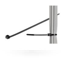 Microconnect Kabelbinder 280×4,8 mm, 100er-Pack, UV-beständig, Zugfestigkeit 22,6 kg – schwarz