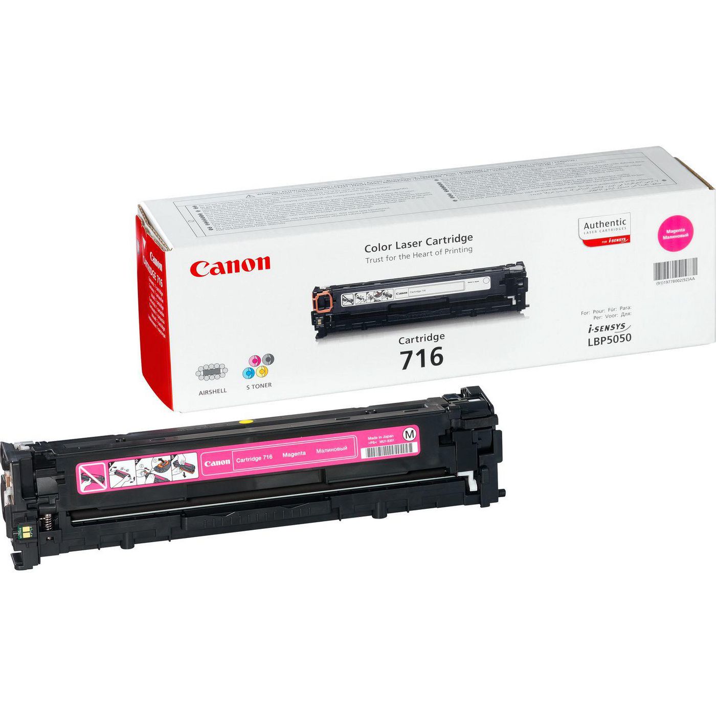 Canon Toner 716 – magenta, 1500 Seiten – für Farb-Laserdrucker/Multifunktionsgeräte