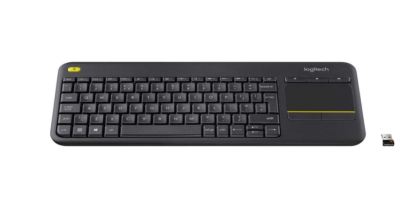 Logitech Wireless Touch Keyboard 400 – Tastatur – 2,4 GHz USB-A (Unifying-Empfänger) – mit Touchpad – schwarz