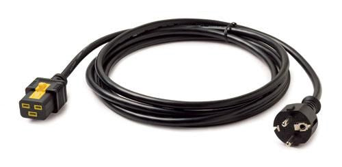 APC Netzkabel, IEC C19 auf Schuko (Typ F), verriegelbar, 3 m