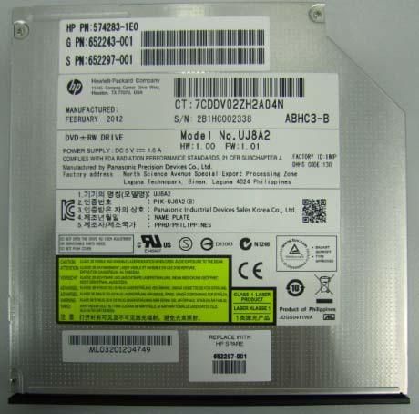 HPE SPS-DRV DVD±RW 9,5 mm SATA – für ProLiant DL360p Gen8
