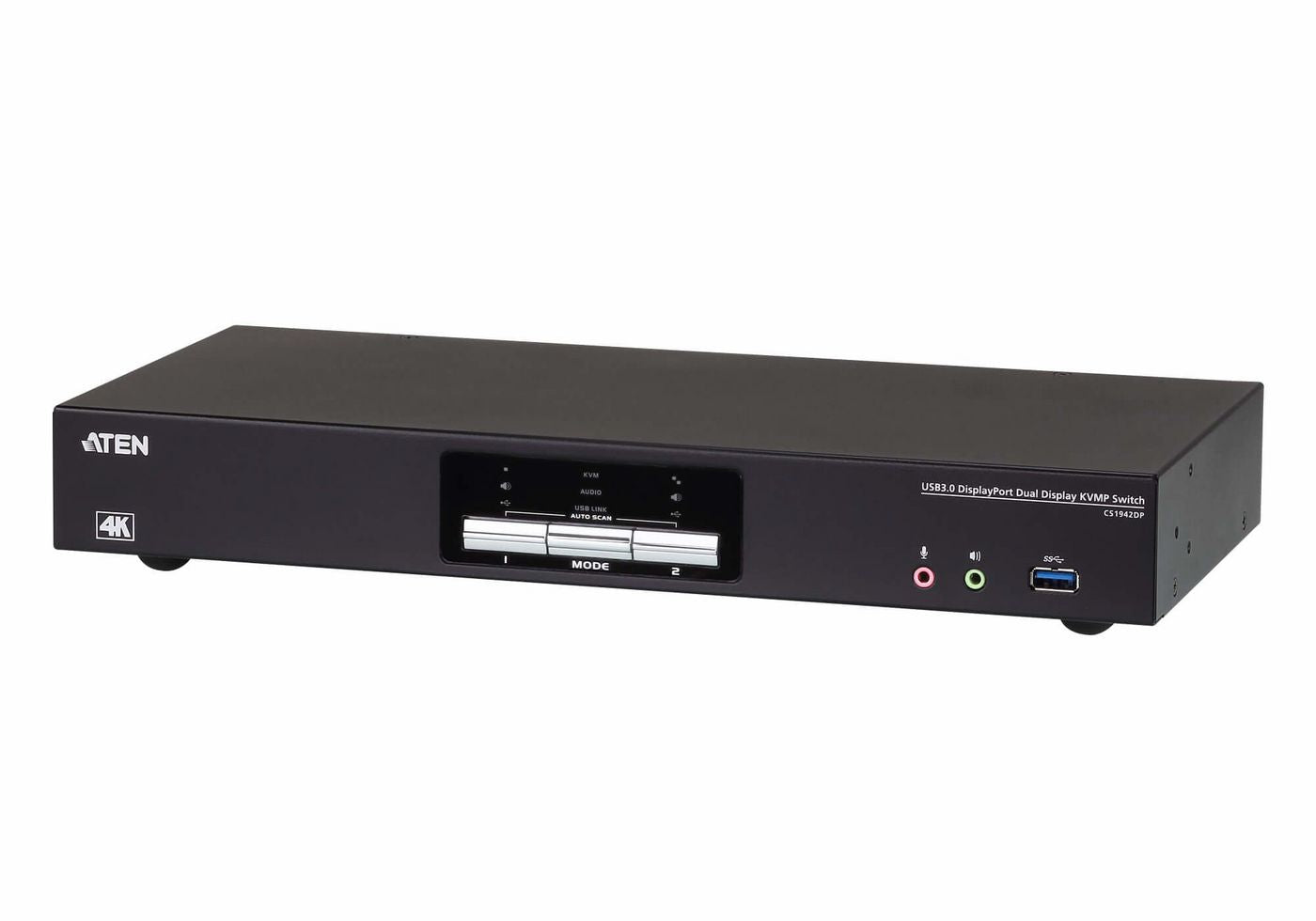 ATEN KVM-Switch, USB 3.2 Gen 1/DisplayPort, 4K (3840 × 2160), Dual-Display