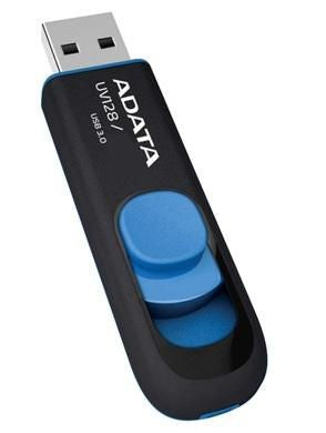 ADATA DashDrive UV128 – 32 GB, USB Typ-A, USB 3,2 Gen 1 (3,1 Gen 1), schwarz/blau