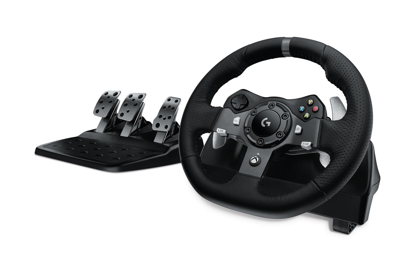 Logitech G G920 Driving Force – Lenkrad + Pedale – Kabelgebunden (USB‑A), Kraft-Rückmeldung, Schwarz