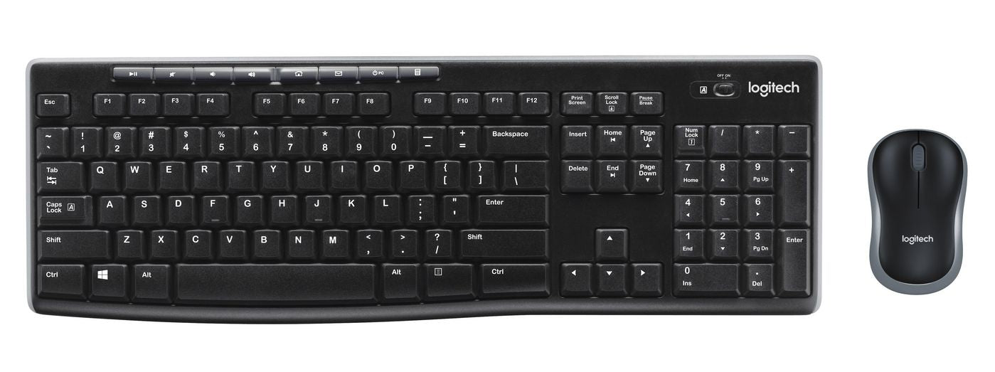 Logitech MK270 – Tastatur- und Maus-Set – 2,4 GHz USB-A (Unifying-Empfänger) – AZERTY (FR) – Schwarz