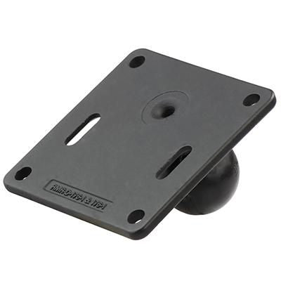RAM Mounts VESA Basis C-Grösse – VESA-Adapterplatte – VESA 75×75 mm – Aluminium, Kugel ø 3,81 cm – Schwarz