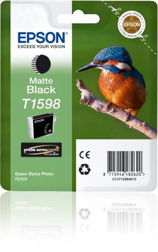 Epson Tintenpatrone T1598, schwarz – für Inkjetdrucker/Multifunktionsgeräte