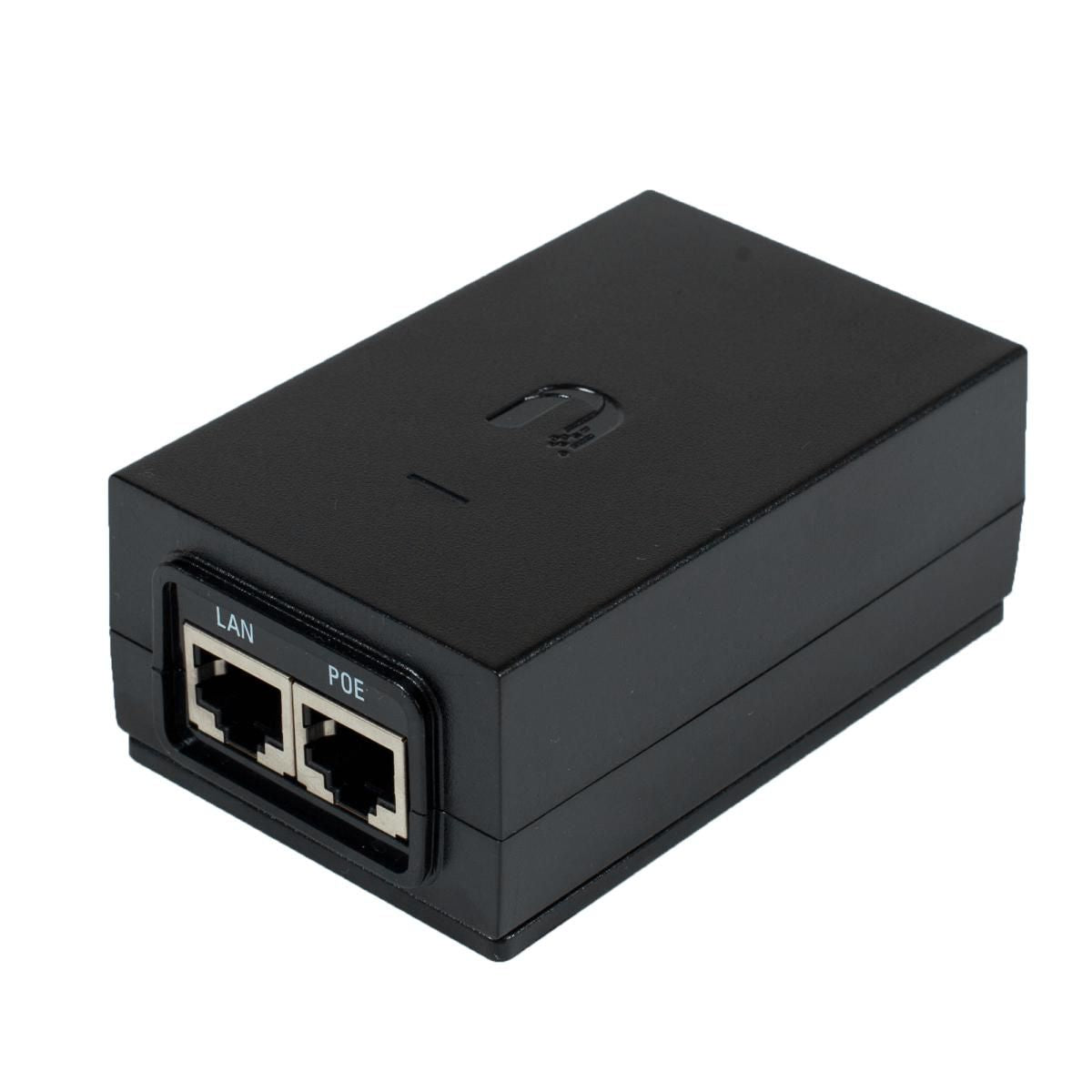 Ubiquiti POE-48-24W PoE-Injektor 24 W – 48 V – Wandmontage, RJ-45 Eingang×1, RJ-45 Ausgang×1 – Schwarz