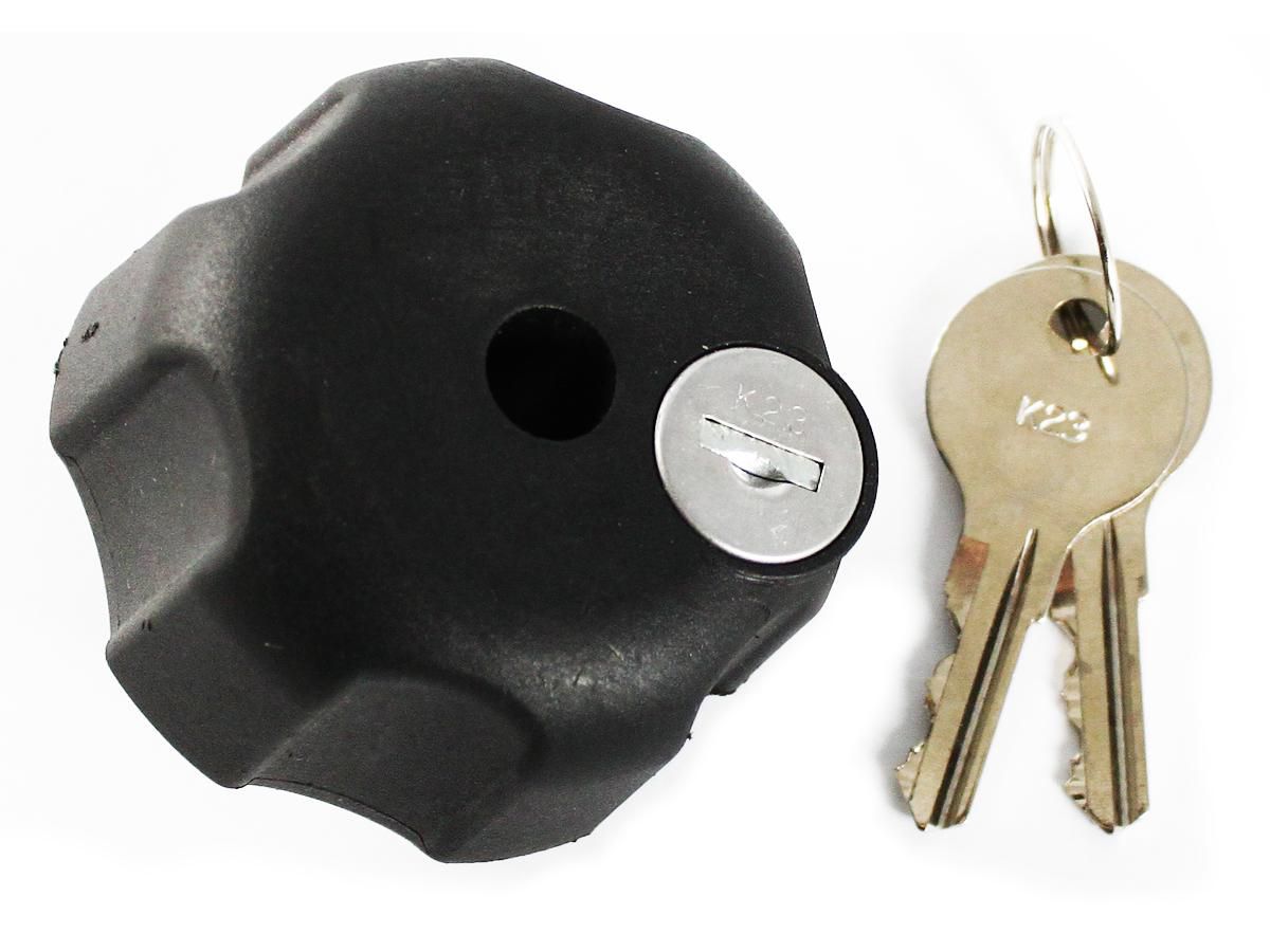 RAM Mounts RAM-KNOB6LU – Montageknopf mit Schlüsselschloss, Aluminium, Kugeldurchmesser 3,81 cm, Schwarz
