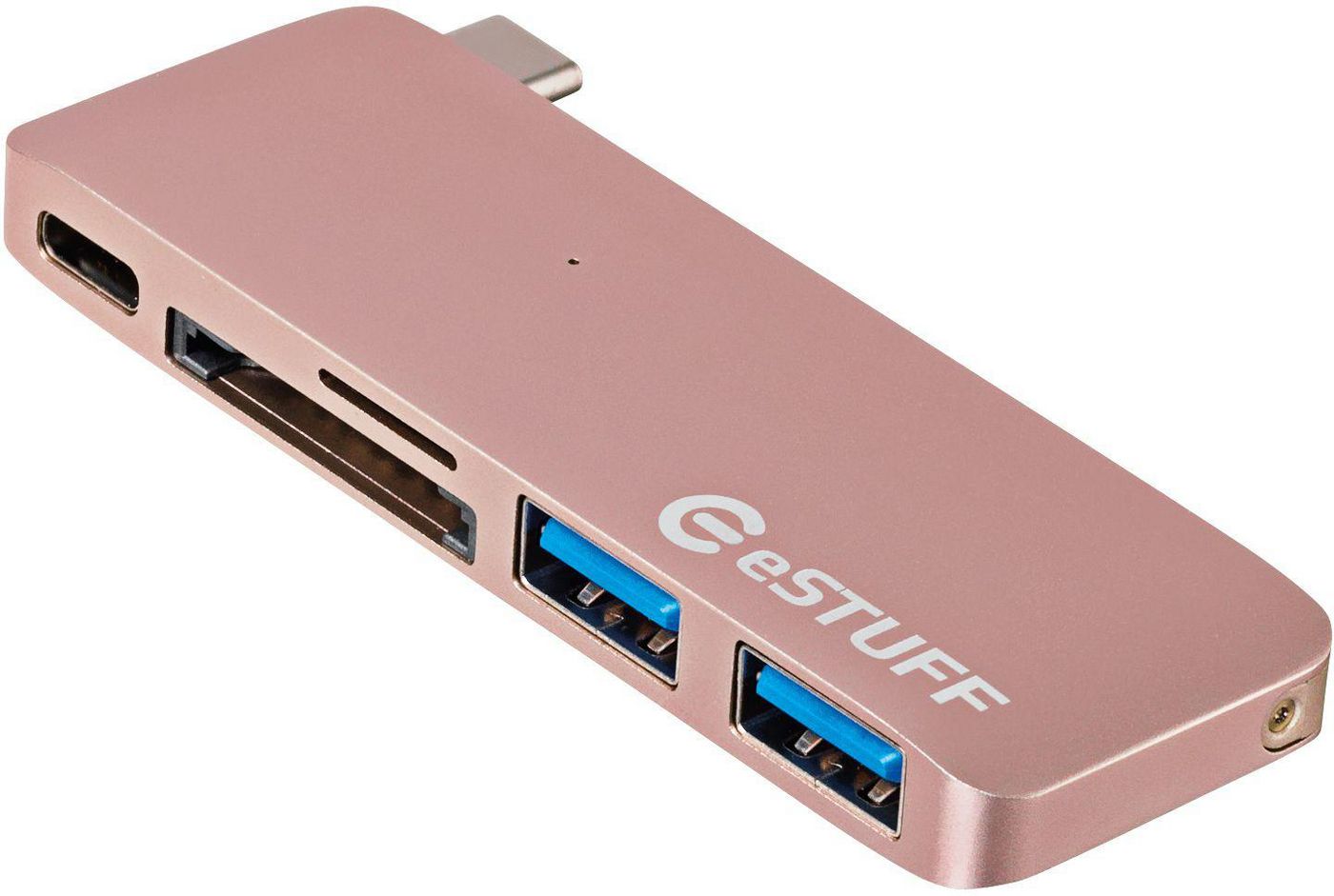 eSTUFF Allure USB-Hub – USB-C, 2× USB-A, 29 W PD, microSD