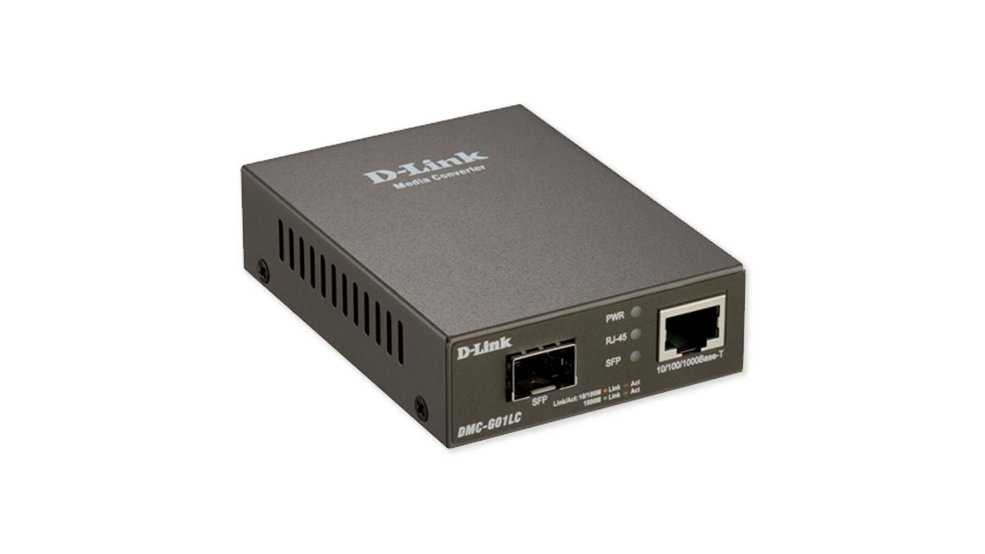 D-Link DMC-G01LC/E – Medienkonverter – 1×GbE, 1×SFP, Schwarz