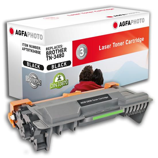 AgfaPhoto TN-3480 Kompatibler Toner Schwarz – für Brother – 8'000 Seiten
