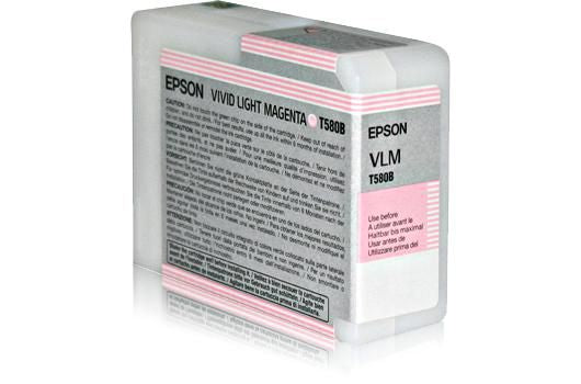 Epson Tintenpatrone T580B, Magenta, 80 ml – für Inkjetdrucker/Multifunktionsgeräte