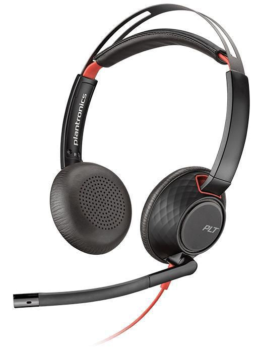 Poly Blackwire 5220 – Duo Headset – USB-C – In-line Mikrofon – Schwarz