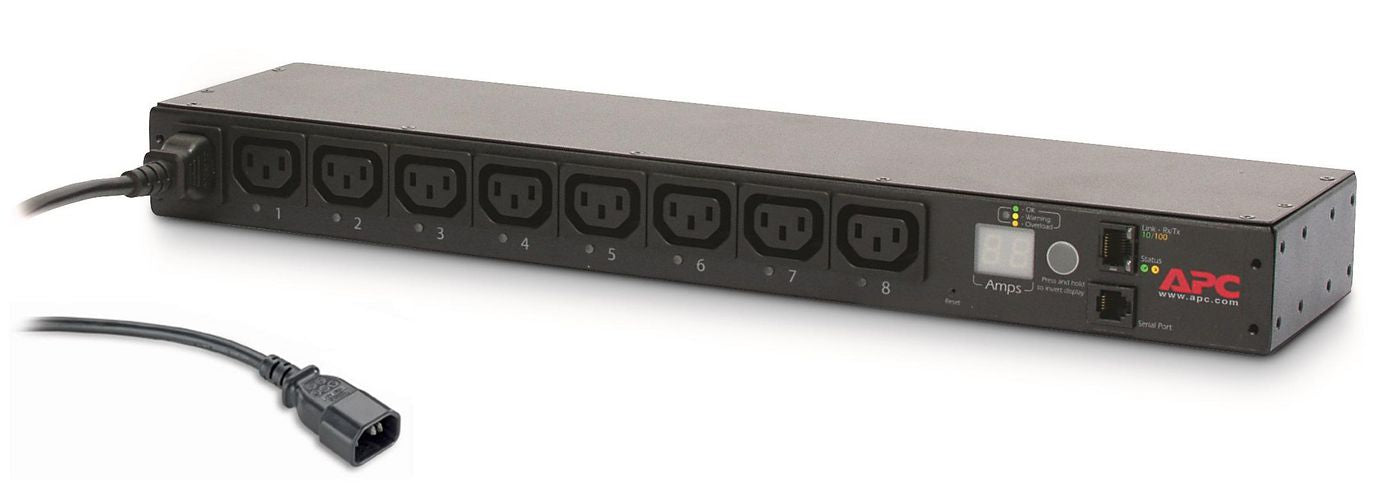 APC Rack-PDU gemessen, geschaltet, 8× IEC C13, 10 A, Stecker IEC C14, 0U/1U, 2,3 kW