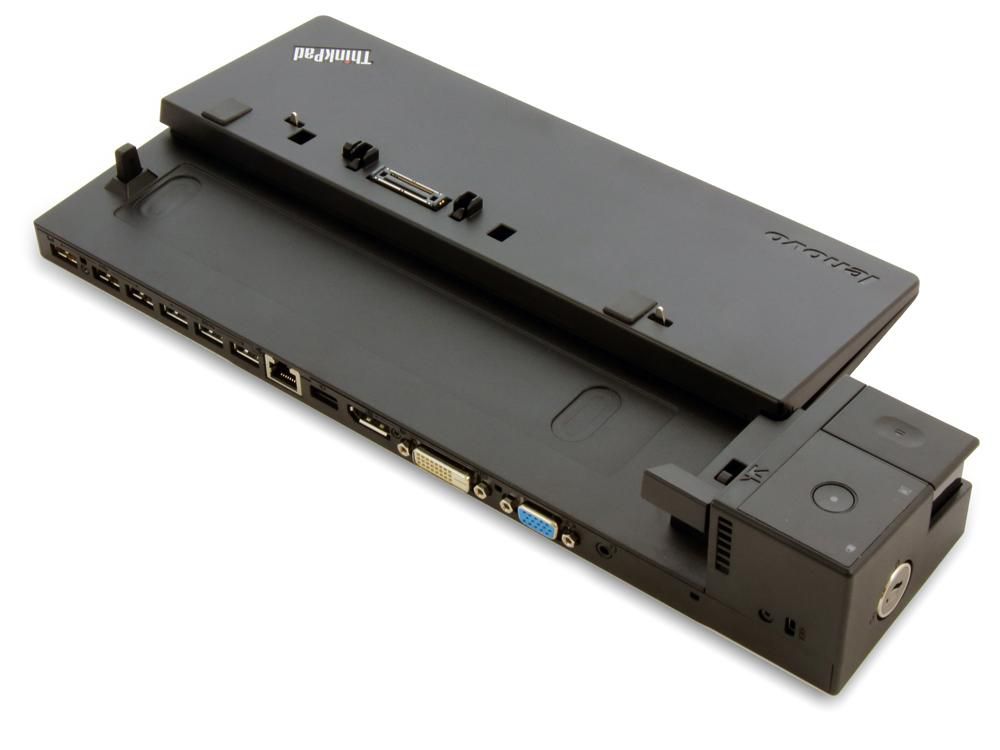 Lenovo ThinkPad Pro Dockingstation – Andocken, 1× DP, 1× VGA, 1× DVI, 3× USB-A, 65 W PD, Fast Ethernet