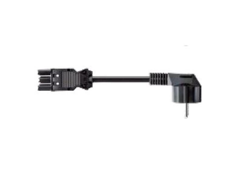 Bachmann Spezial Stromkabel – Schuko (Typ E/F) – Wieland GST18/3, 3 m, schwarz