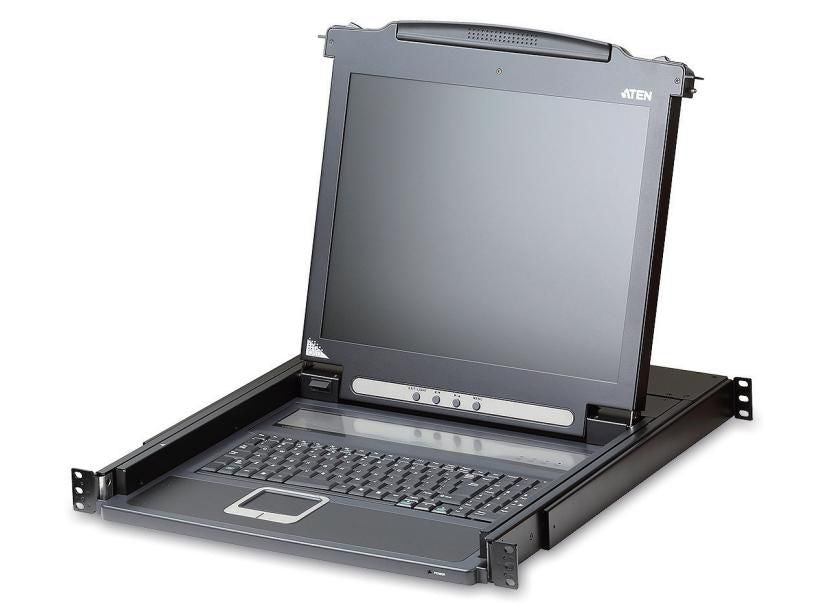 ATEN CL1000M – 17" Rack-LCD-Konsole – 1-Port KVM, 1280 × 1024/75 Hz, Layout ES – 1U