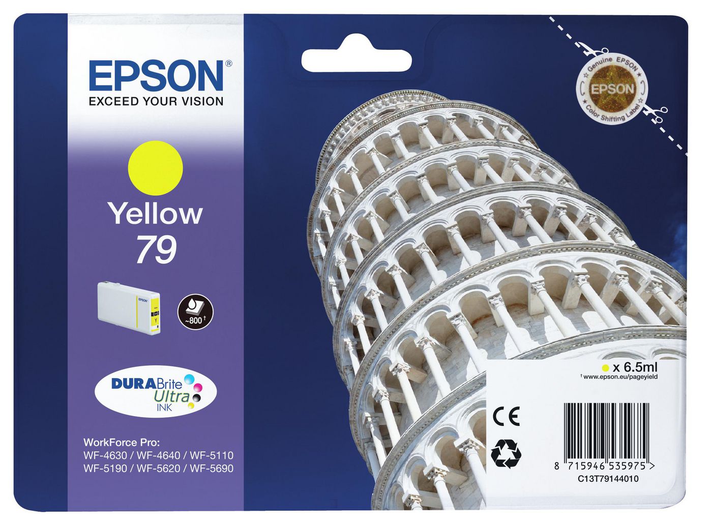 Epson Tintenpatrone 79, gelb, 800 Seiten, original – für Epson-Drucker