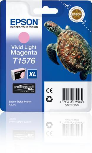 Epson Tintenpatrone T1576, Magenta, 25,9 ml – für Inkjetdrucker/Multifunktionsgeräte