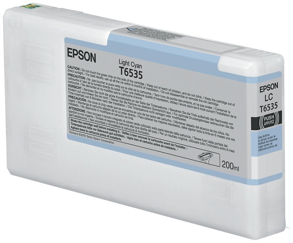 Epson Tintenpatrone T6535, cyan – für Tintenstrahldrucker