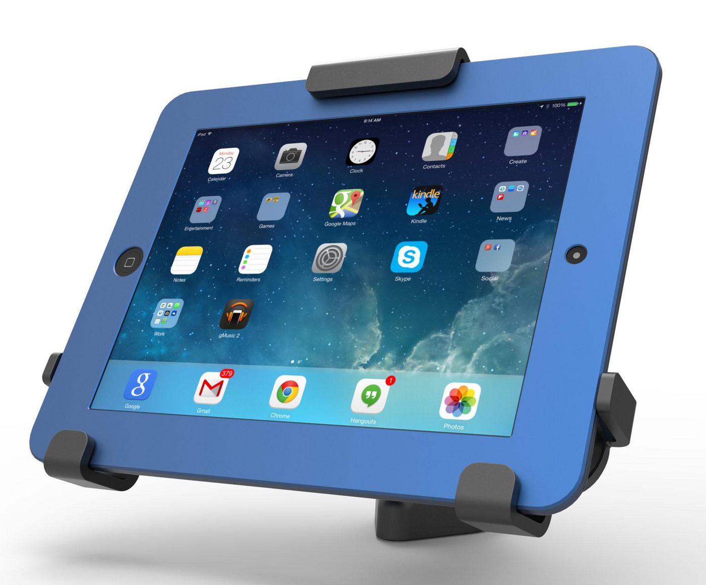 Compulocks Tablet-Wandhalterung – für Tablets und Smartphones, 360° drehbar – Schwarz