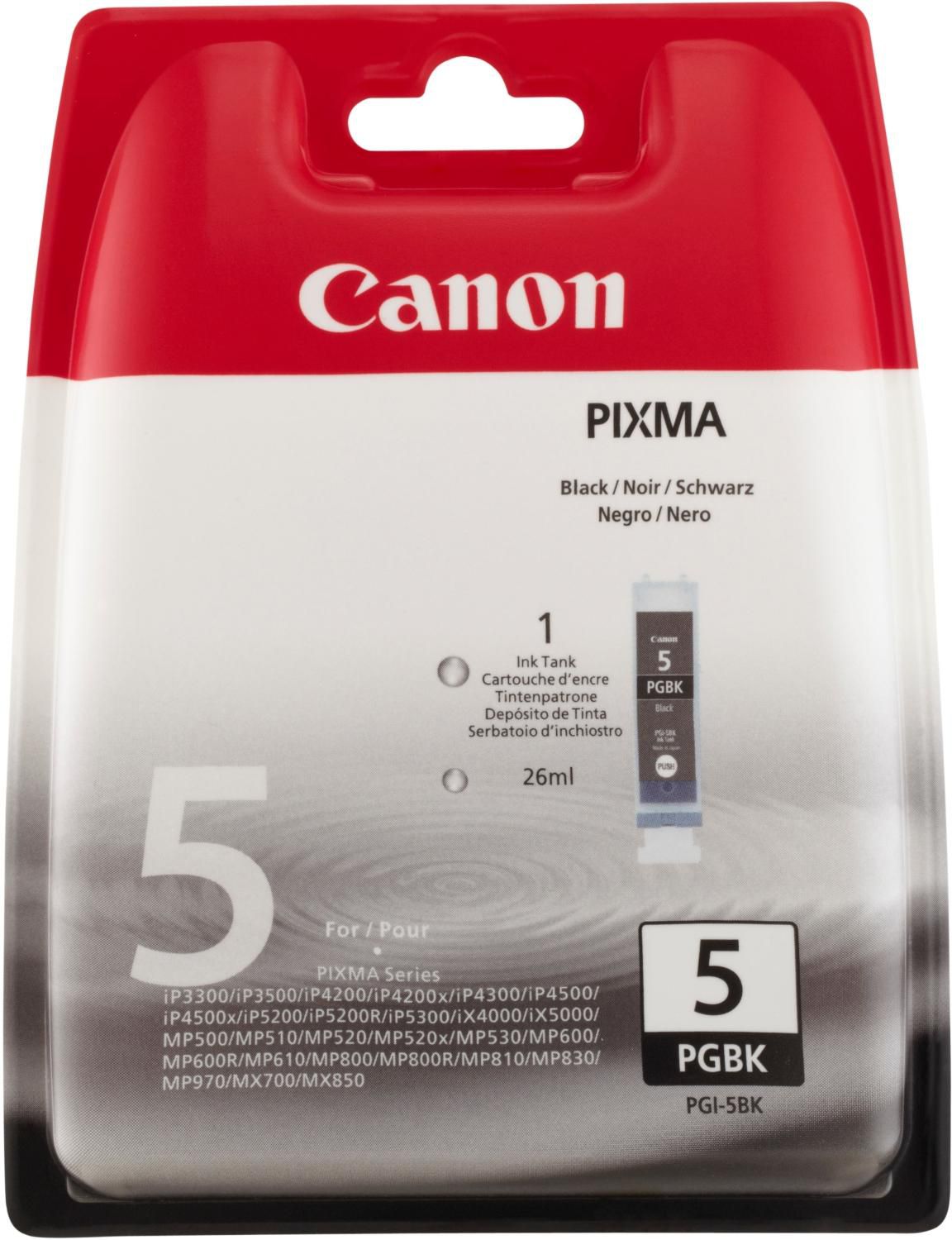 Canon PGI-5BK Schwarz Tintenpatrone (Original) – 800 Seiten