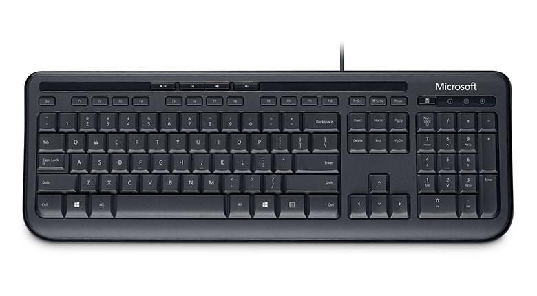 Microsoft Keyboard 600 – Tastatur – Membran, kabelgebunden – USB – QWERTY (US-INT) – Schwarz