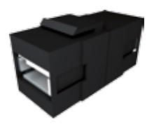 Bachmann USB-Adapter USB-A auf USB-A – USB 3.2 Gen 1 (5 Gbit/s) – Keystone-Modul – Schwarz