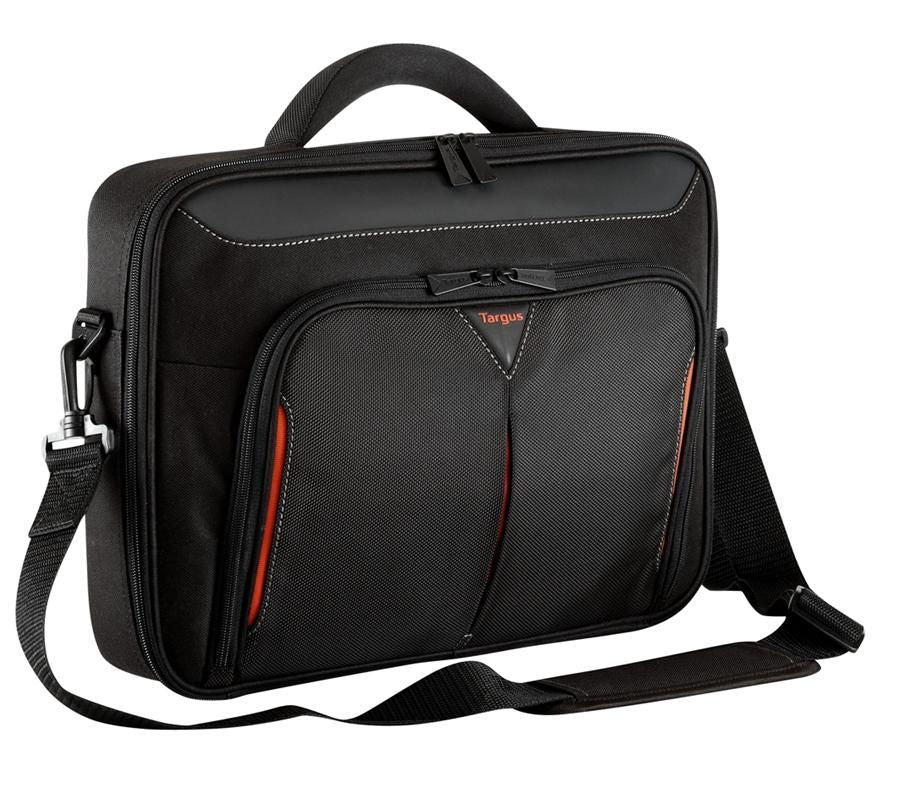 Targus Classic+ Notebook-Tasche für Notebooks bis 18" – mit Schulterriemen, Dokumentenfach – Schwarz