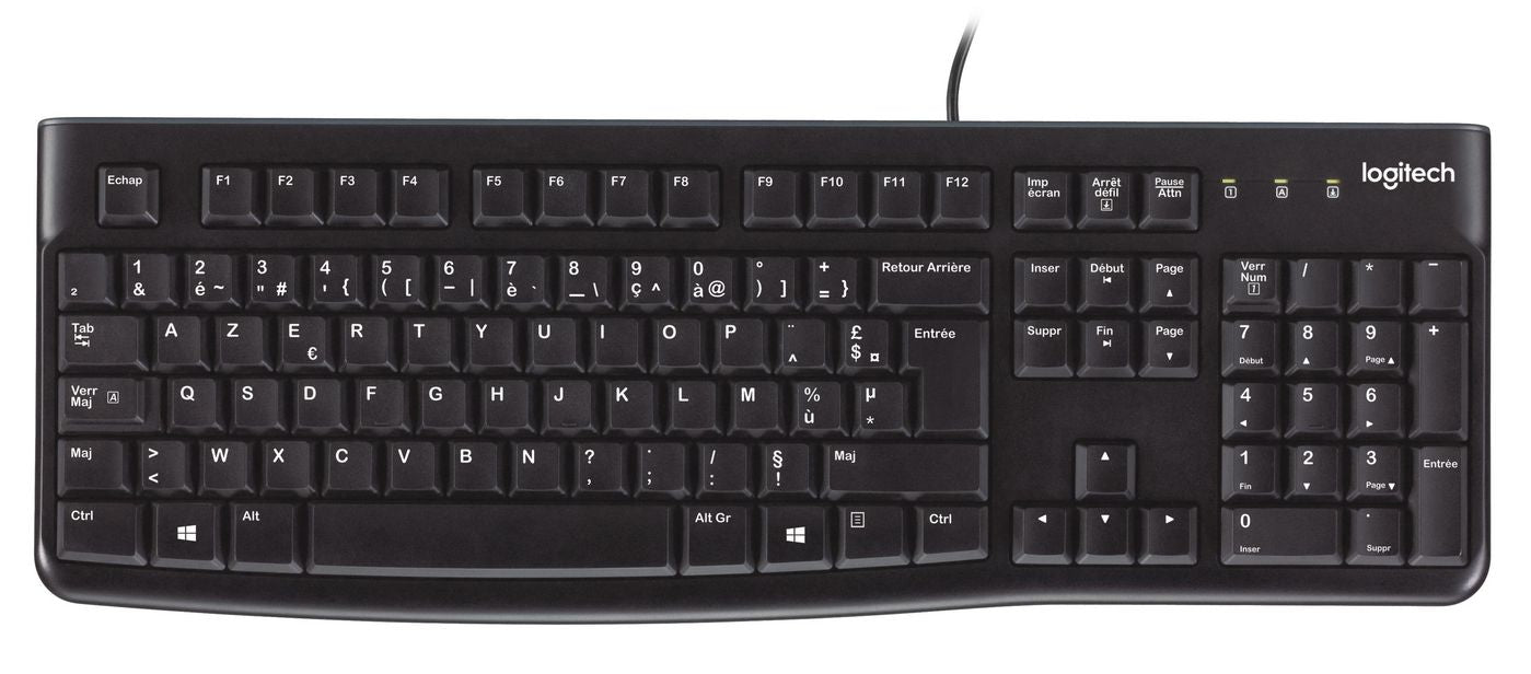 Logitech K120 – Tastatur – kabelgebunden, USB – AZERTY (BE) – Schwarz