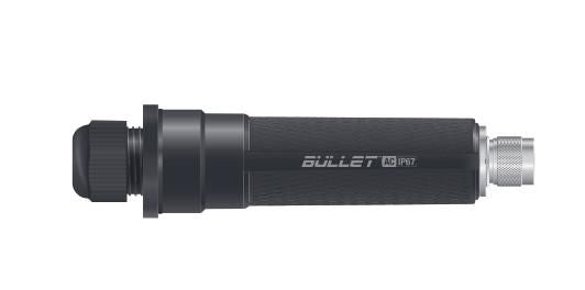 Ubiquiti airMAX Bullet AC – Dual-Band (2,4/5 GHz) Funkbrücke, PoE, 21 dBm, IP67, Schwarz