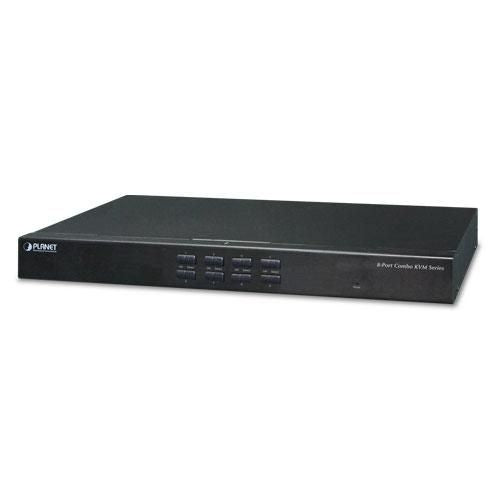 PLANET 8-Port VGA KVM-Switch – 2048 × 1536, Rack 1U