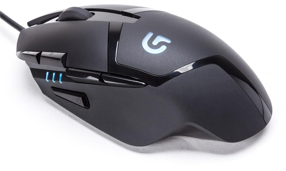 Logitech G G402 Hyperion Fury – Gaming-Maus – Kabelgebunden (USB‑A), 4000 DPI, beidhändig, Schwarz