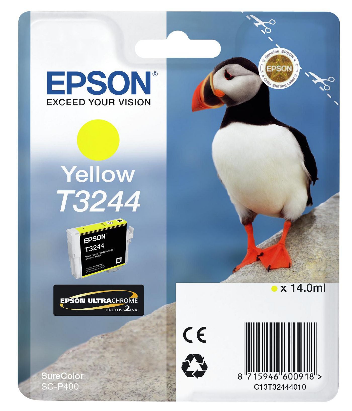 Epson Tintenpatrone T3244, Gelb