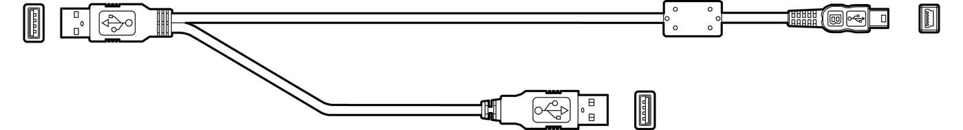 HP USB-A auf USB-A Kabel – USB 2.0 (480 Mbit/s)