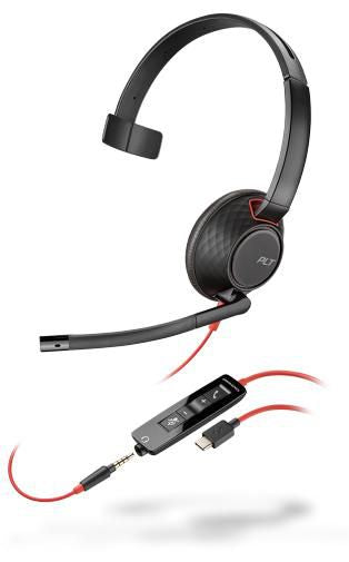 Poly Blackwire 5210 C5210 – Mono Headset – USB-C – Schwarz
