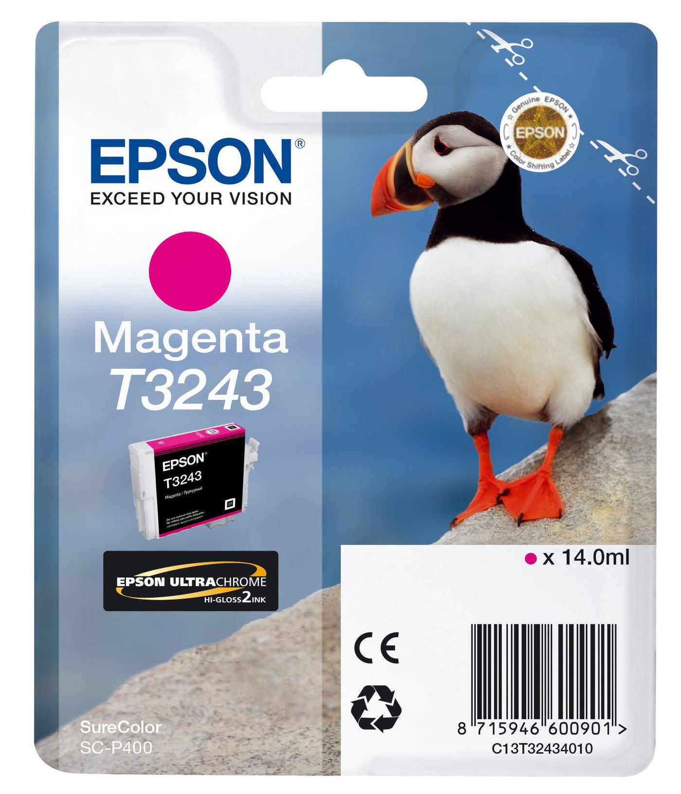 Epson Tintenpatrone T3243, Magenta