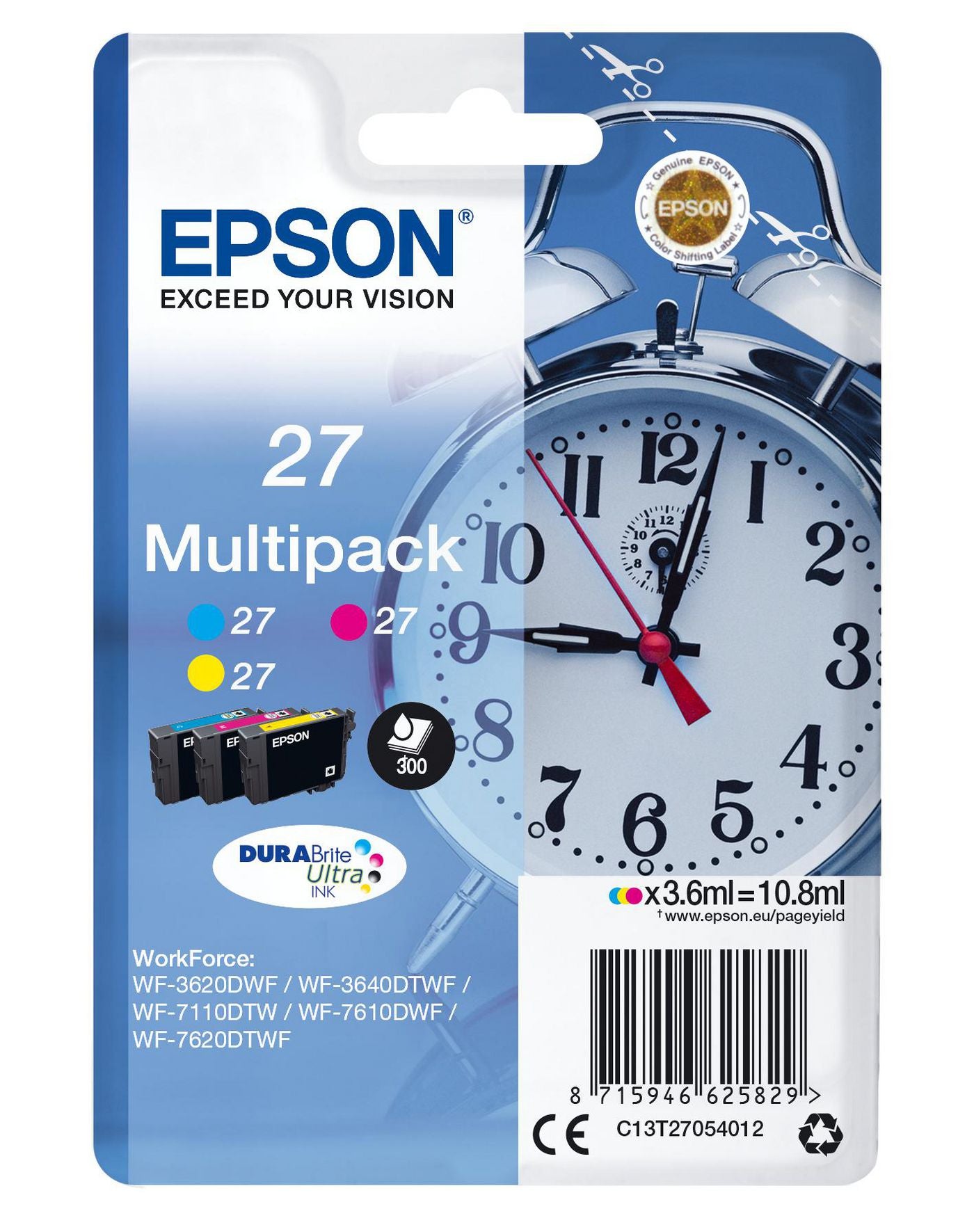 Epson Tintenpatronen-Multipack Cyan, Magenta, Gelb, Original – für WF-7720DTWF, WF-7715DWF, WF-7710DWF und andere