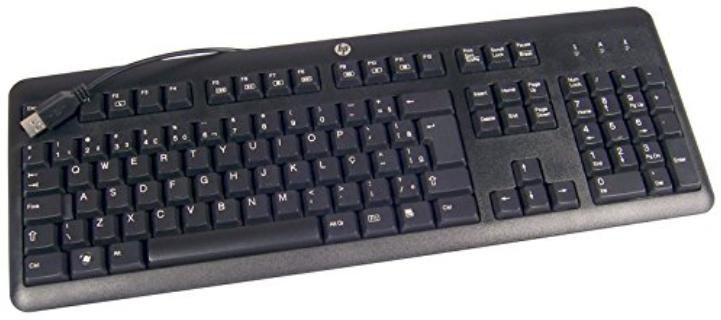 HP Tastatur – Membran – kabelgebunden (USB) – QWERTY (Nordic) – Schwarz