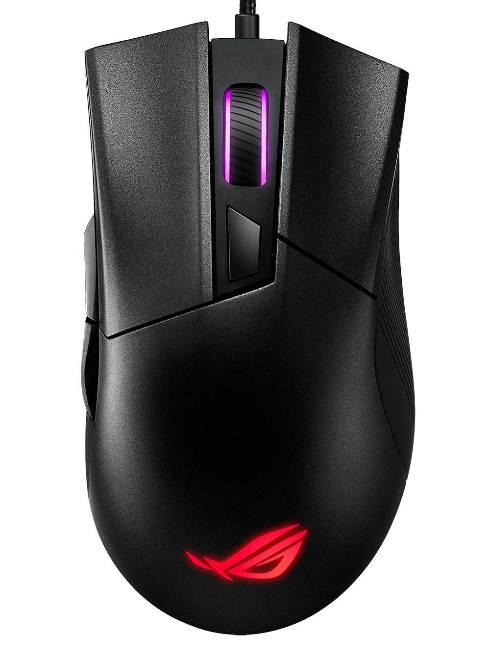 ASUS ROG Gladius II Core – Gaming-Maus – Kabelgebunden (USB-A), 6200 DPI, Rechts, Schwarz