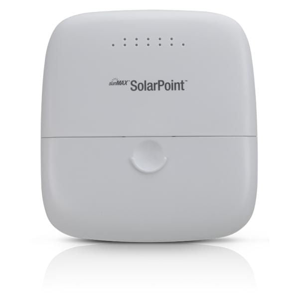Ubiquiti SunMAX SolarPoint – Einzelband 2,4 GHz, Ethernet 10/100 Mbit/s, RJ-45×4, PoE – weiss