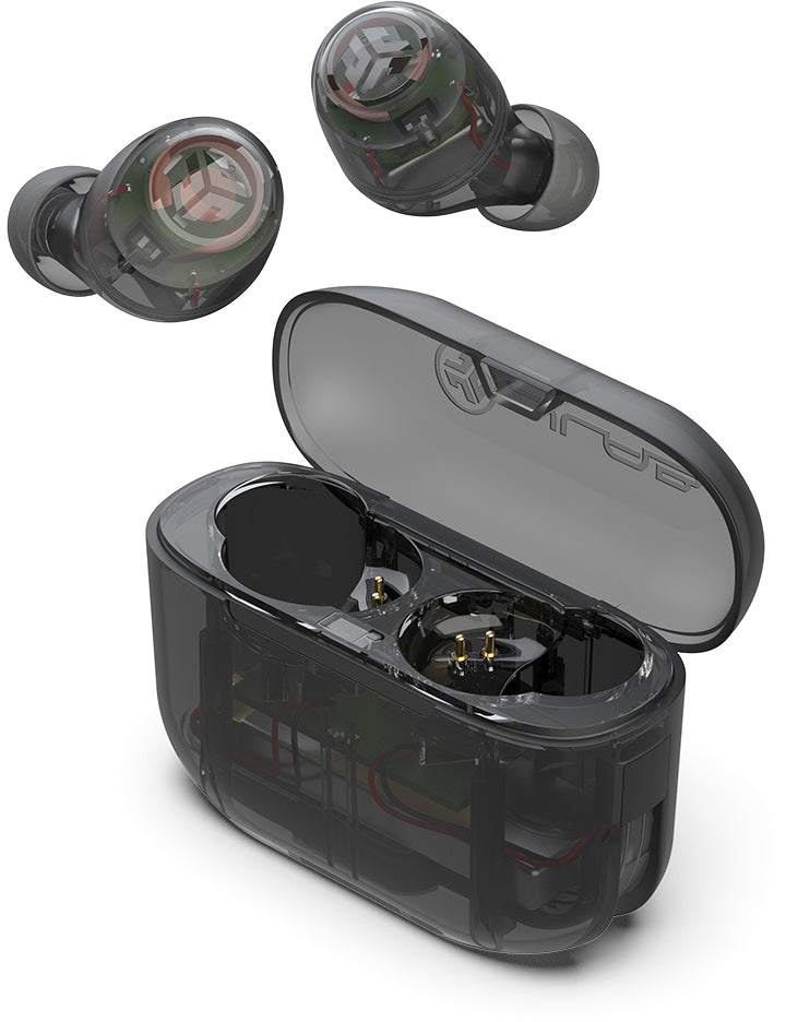 JLab Go Air Pop TWS In-Ear – Stereo, mit Ladecase, Transparent, BT 5.1